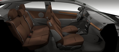 Interiér opel astra h