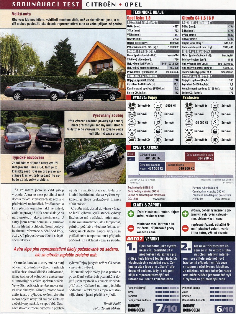 Opel Astra H vs Citroen C4