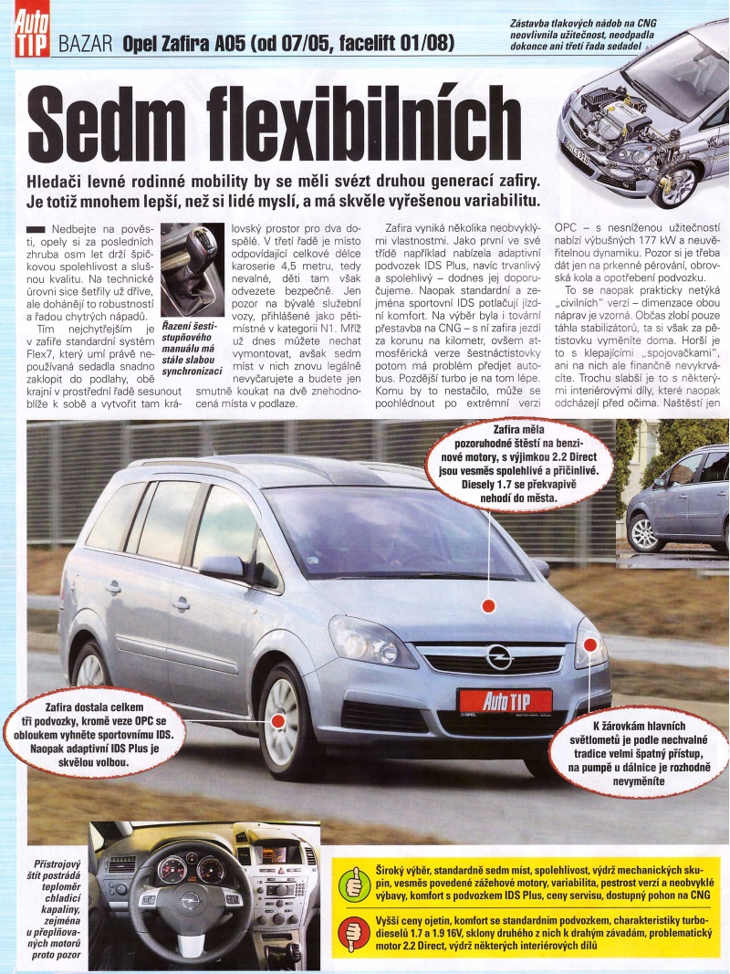 Opel Zafira B recenze