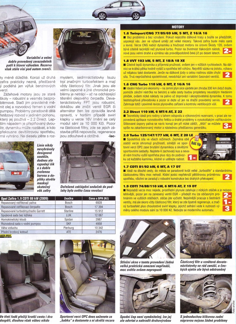 Opel Zafira B recenze