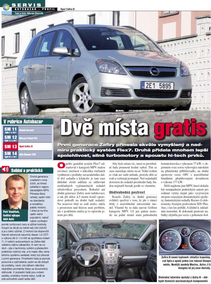 Opel Zafira recenze
