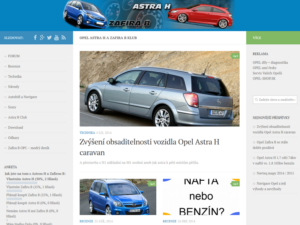 Nový design webu Opel Astra H a Zafira B