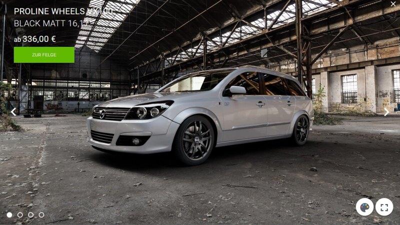 Konfigurátor alu kol - Opel Astra H combi 1