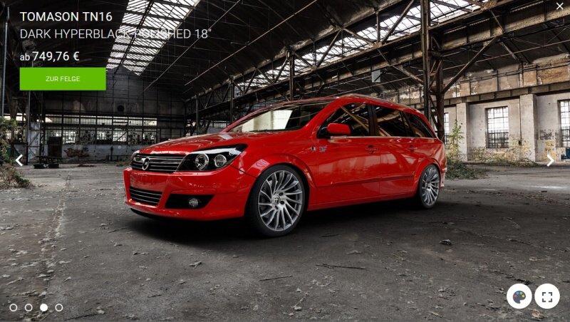 Konfigurátor alu kol - Opel Astra H combi 3