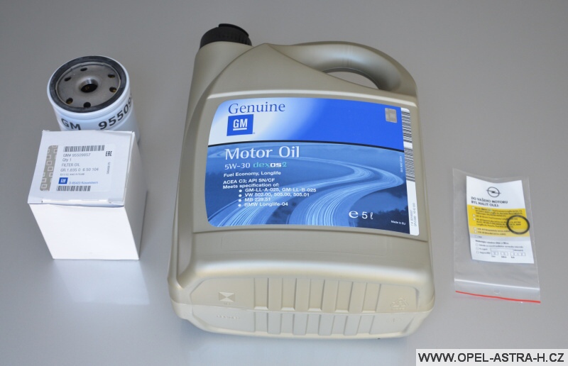 Motorový olej GM 5W30 Dexos 2 + filtr olejový